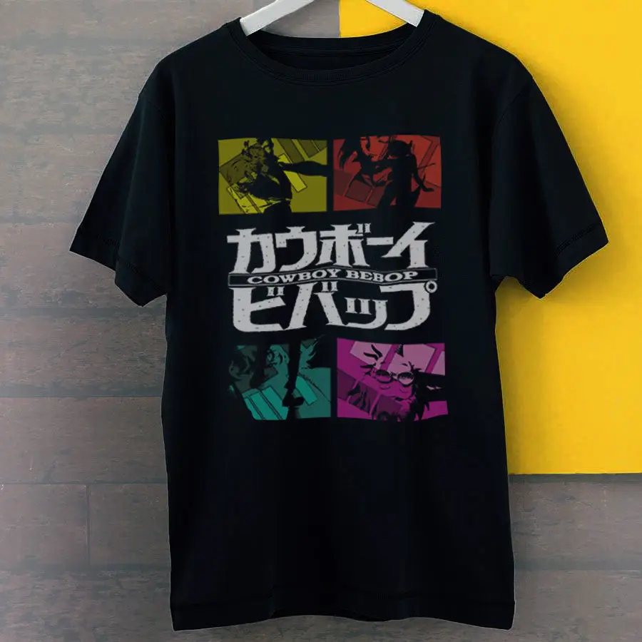 2019 модные короткие с креативным принтом Cowboy Bebop всех персонажей и логотип аниме