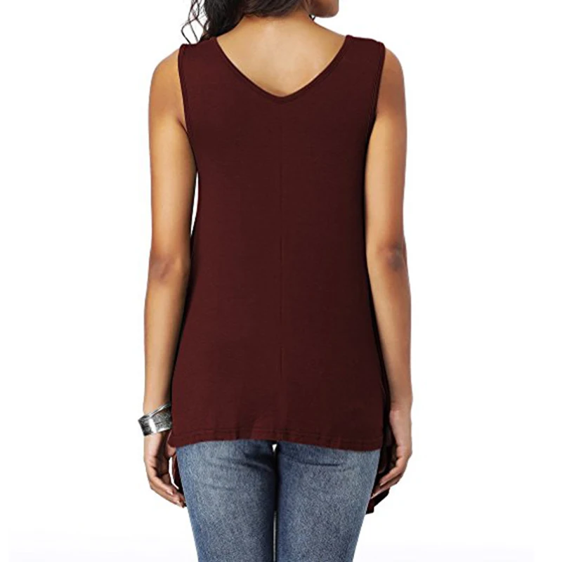 Summer Women Sleeveless Cross Vest V Neck Casual Holiday Blouse Tops T-shirt New