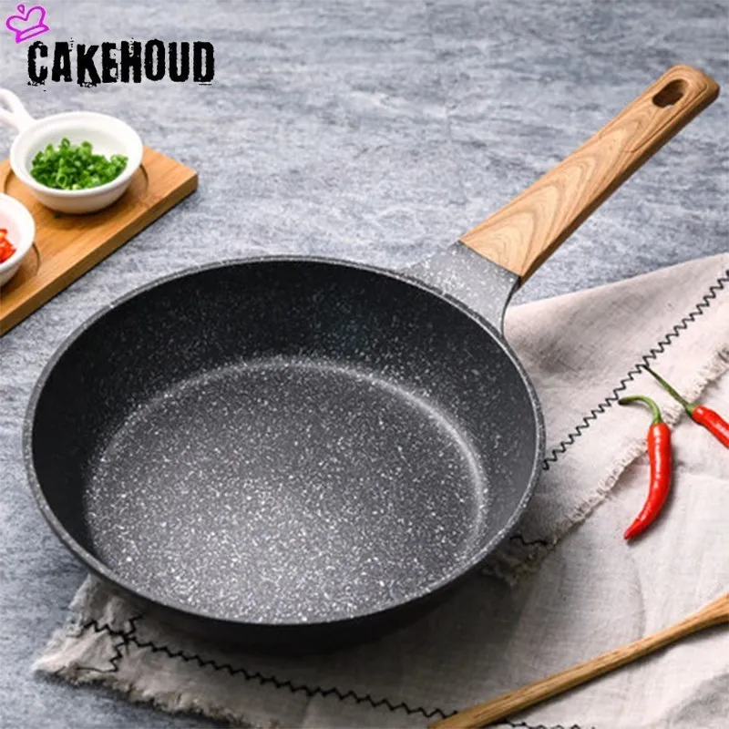 

CAKEHOUD Maifan Stone Non-stick Flat Frying Pan Household Small Omelette Pot Multi-function Breakfast Pot Kitchen Cooking Tools