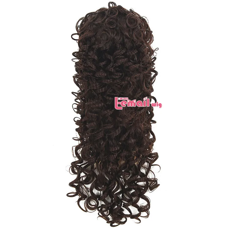 Парик l-электронной 32 дюймов 80 см Длинные Косплей парики 6 цветов вьющиеся черные бежевые розовые синтетические волосы Perucas Косплей парик