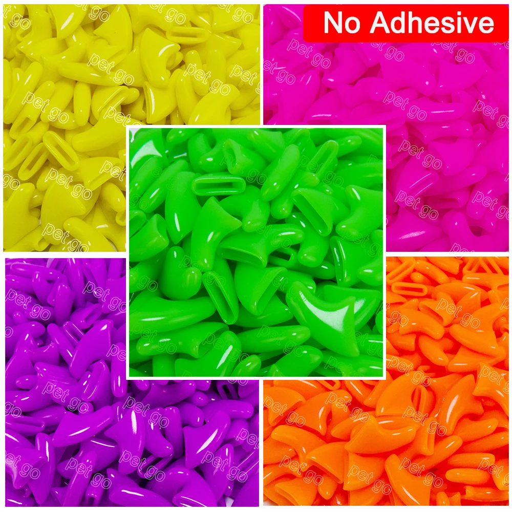 100pcs/lot Soft Silicone Cat nail Caps Control Pet Paw Claw Nail Protecter Grooming Size XS S M L 2