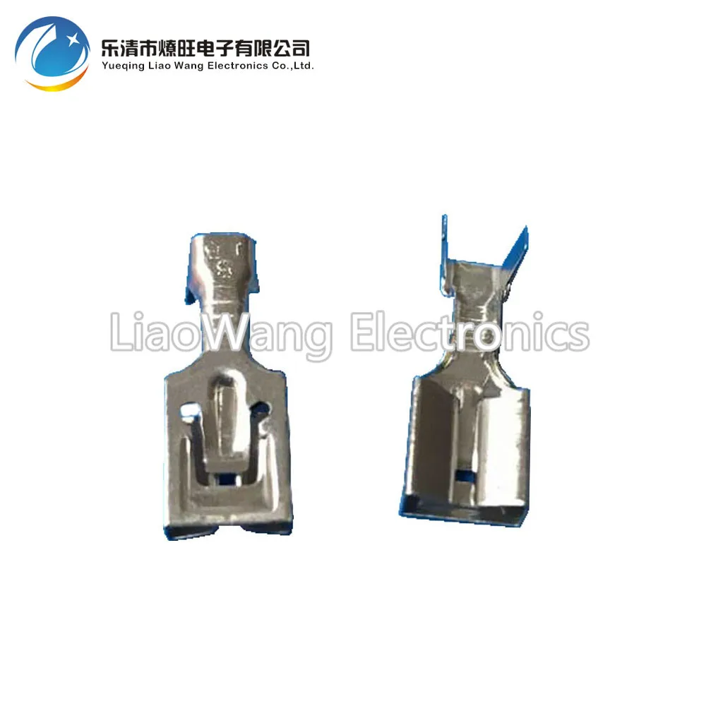 

100 PCS car connector terminal block copper terminal 6.3 plug hole socket plug spring DJ6226-6.3A / B