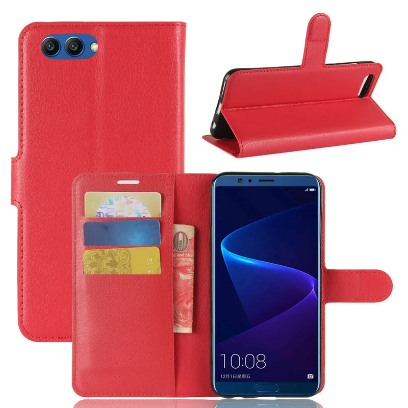 Роскошный кожаный чехол книжка для Huawei Honor View 10 V10|cover for huawei|phone covercase cover |