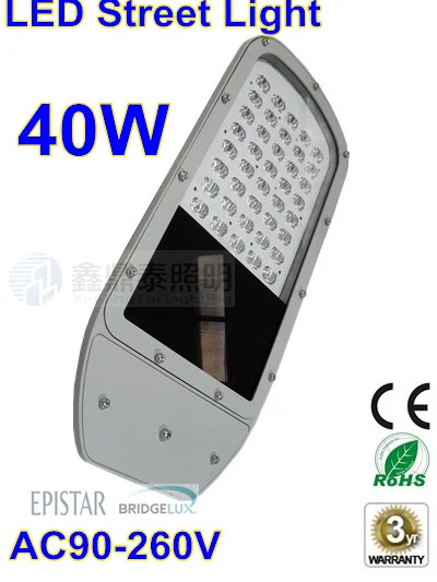 

2 pcs/lot Led street light 40W led street pole light  led road lamp AC85V-265V Warranty 2 years led road lights free shipping