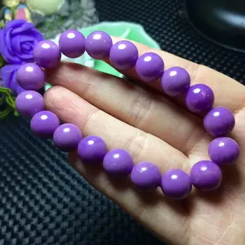 

Natural Phosphosiderite Purple Gemstone Bracelet AAA 10-9mm Free Shipping