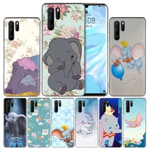 Силиконовый черный чехол с анимацией Dumbo для huawei mate 30 20 10 P30 P20 P10 Lite Pro P Smart Plus 2019 Enjoy 9S 9E(China)