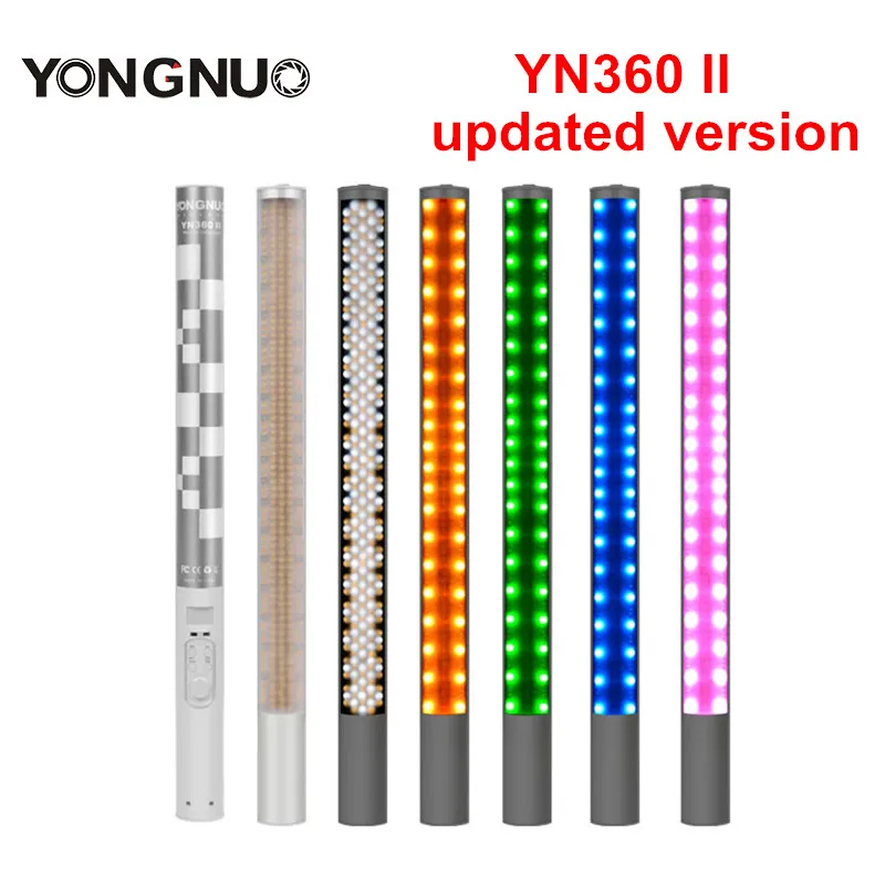 

YONGNUO YN360 II Changeable RBG Colorful Handheld Bicolor LED Video Light 3200k 5500k RGB Photo LED Stick