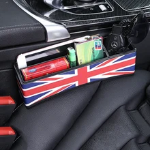 Gap Filler Assento de Carro multifunções Bilhete Organizador Caixa De Armazenamento Titular do Cartão De Nota Móvel para MINI Cooper Countryman R55 R52