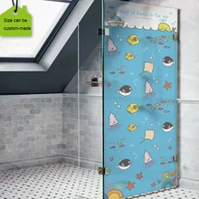 Свободный размер, витражная плёнка на стекла, окна для ванной комнаты, матовая поверхность, статическая, съемная, для детской комнаты, декоративная