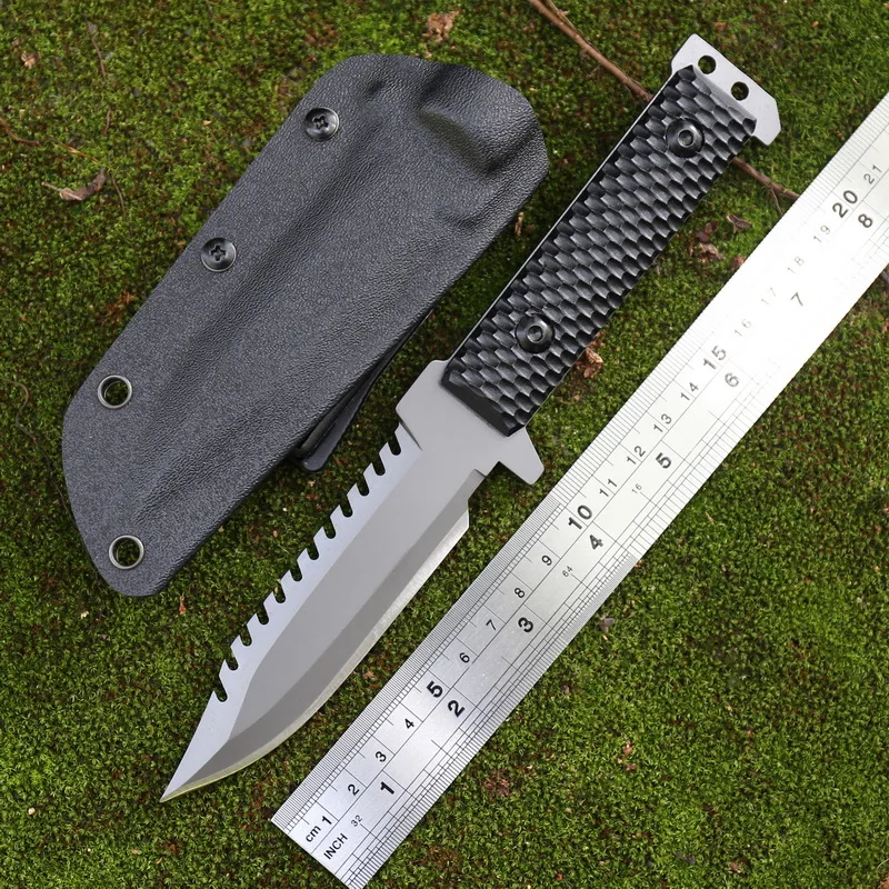 

GODFUR Xiaolong fixed blade knife G10 handle outdoor camping hunting survival knives self-defense tactical tools with K sheath