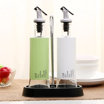 

New Household glass oil bottle soy sauce vinegar bottle sesame oil pot set oil bottle wine bottle kitchen supplies cruet
