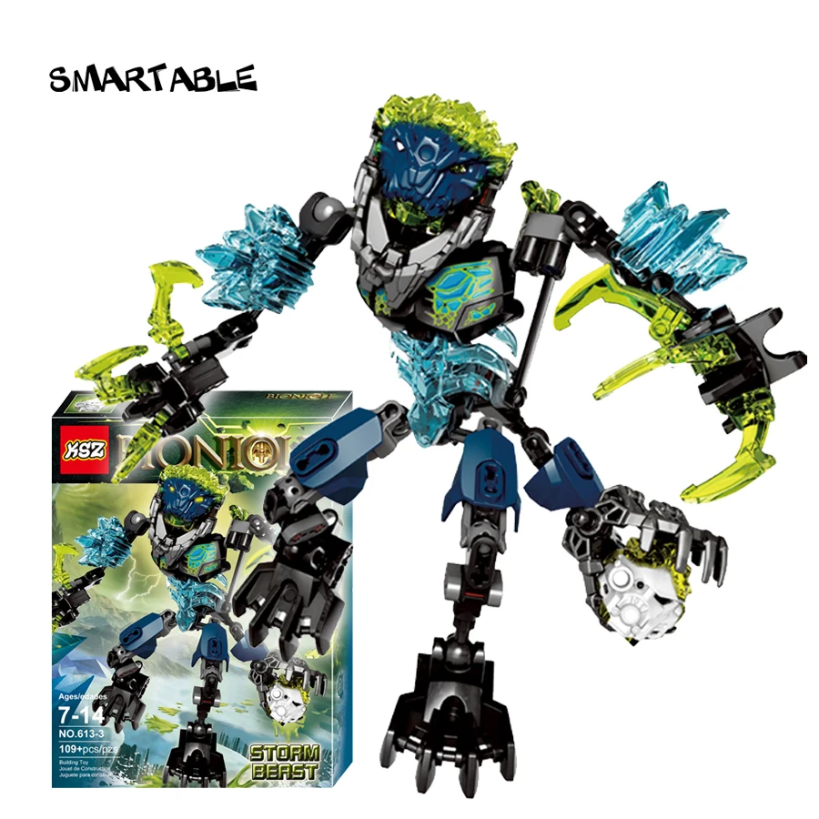 Ceny Smartable BIONICLE 109 sztuk Storm Beast figurki zabawki budowlane dla dzieci kompatybilny wszystkie marki 71314 BIONICLE Boy prezent