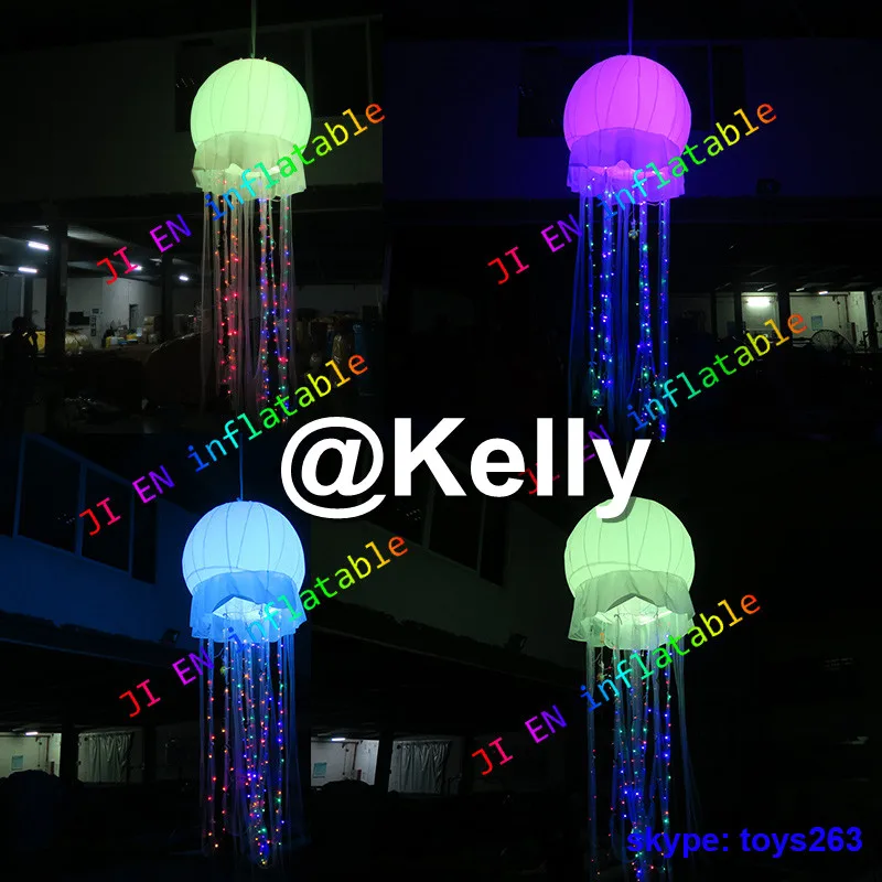 free air shipping 1 3m dia colorful inflatable jellyfish helium balloon