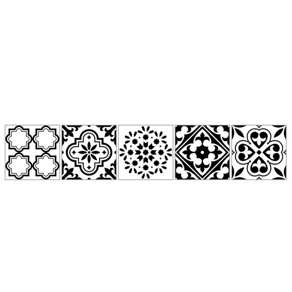 

Nordic Style Kitchen Mosaic Waist Line PVC Geometric Tile Sticker Removable Wall Reusable Bathroom Waterproof Self Adhesive