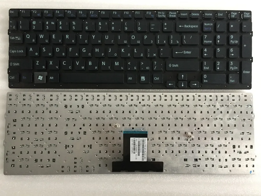 

NEW Russian US keyboard for Sony vaio VPCEB series VPCEB36FG VPCEB4J1R VPC-EB1E9R 148792871 Black Keyboard without frame