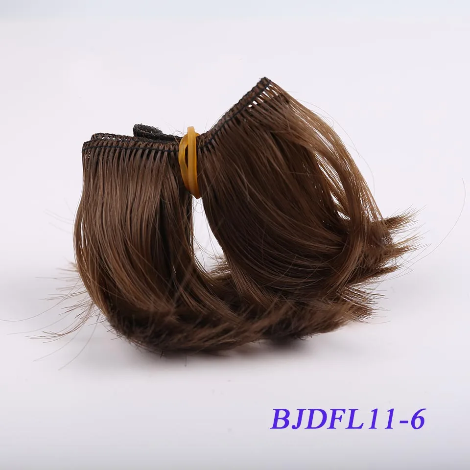 Bybrana 5 см* 100 см черный красный волосы парик BJD SD DIY парик для куклы - Цвет: 6