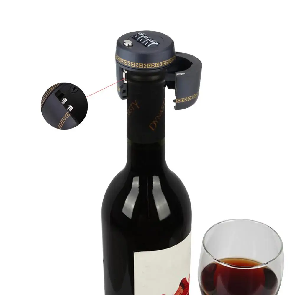 3 Digit Plastic Bottle Password Lock Combination Lock Wine Stopper