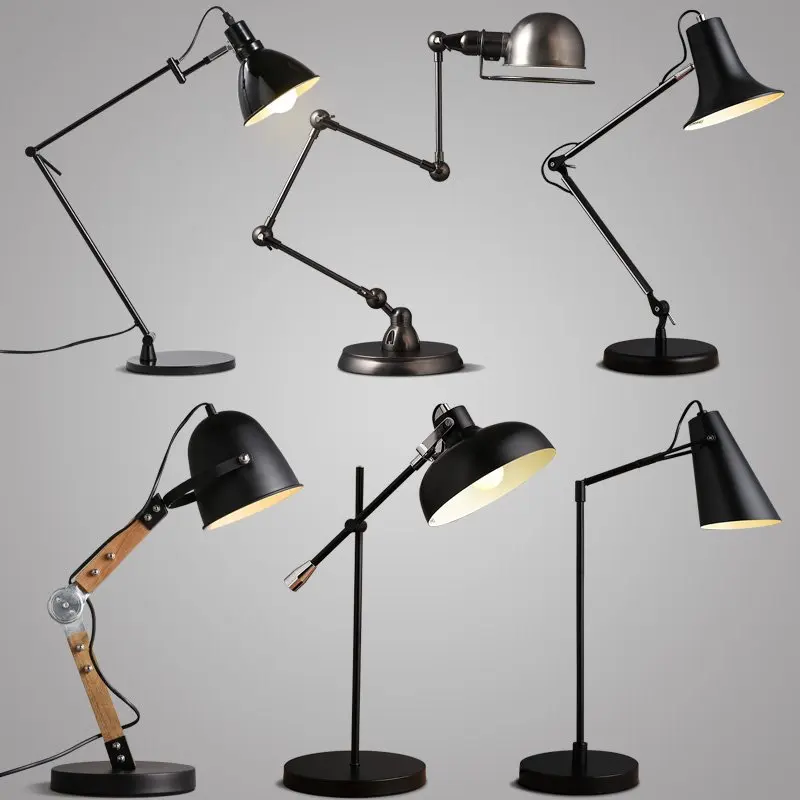 

Creative New Modern Design Nordic Beside Iron Metal Tablelamps Desk LED Lighting Lamp for Living Room,Bedroom 6 Style TLL-434