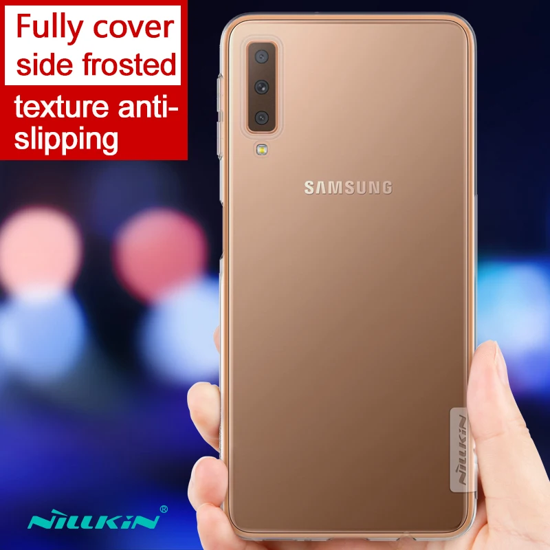 Мягкий чехол для samsung Galaxy A7 A750F Nillkin серии Nature прозрачный ТПУ чехол с рисунками samsung A7 чехол