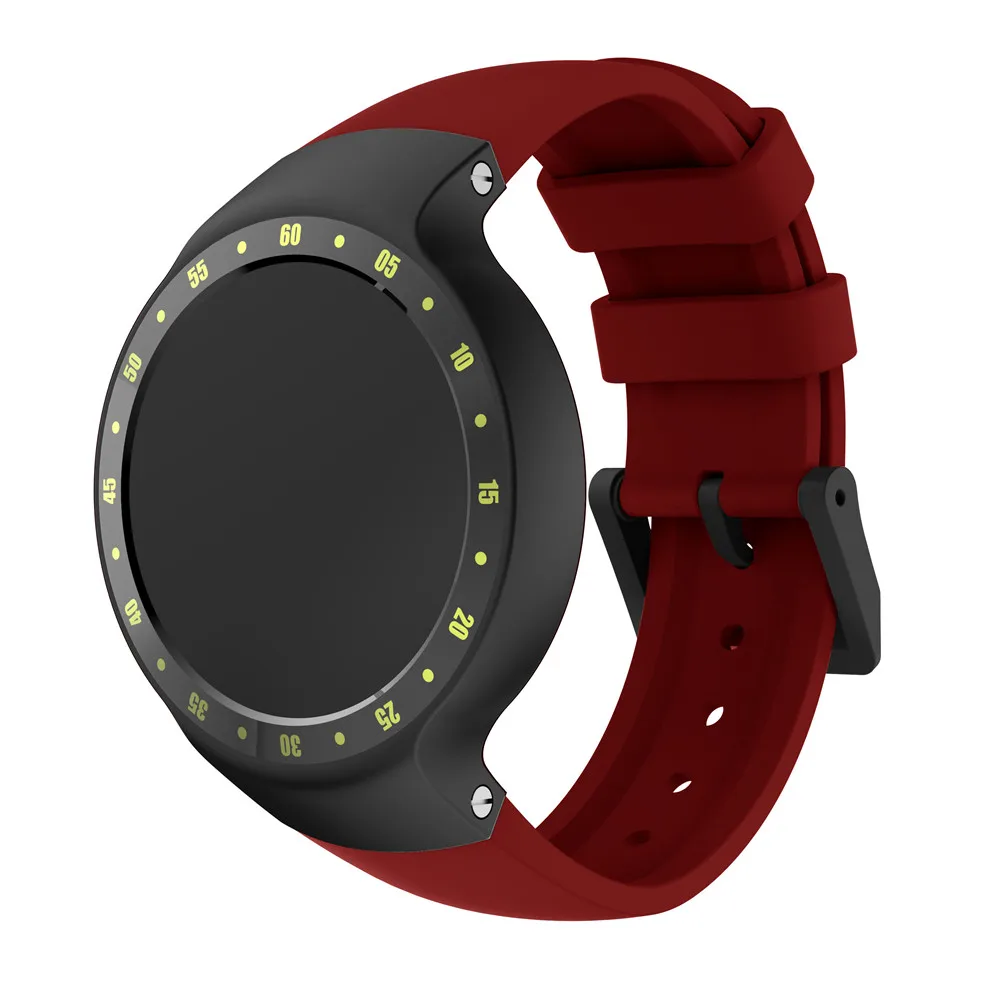 Удобные силиконовые часы ремешок для Ticwatch S смарт часы ремешок для TIcwatchS замена Браслет браслет с пряжкой металл