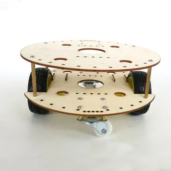 

2WD 2 universal wheel 2Motor wood Smart Robot Car Chassis cool For SCM Arduino