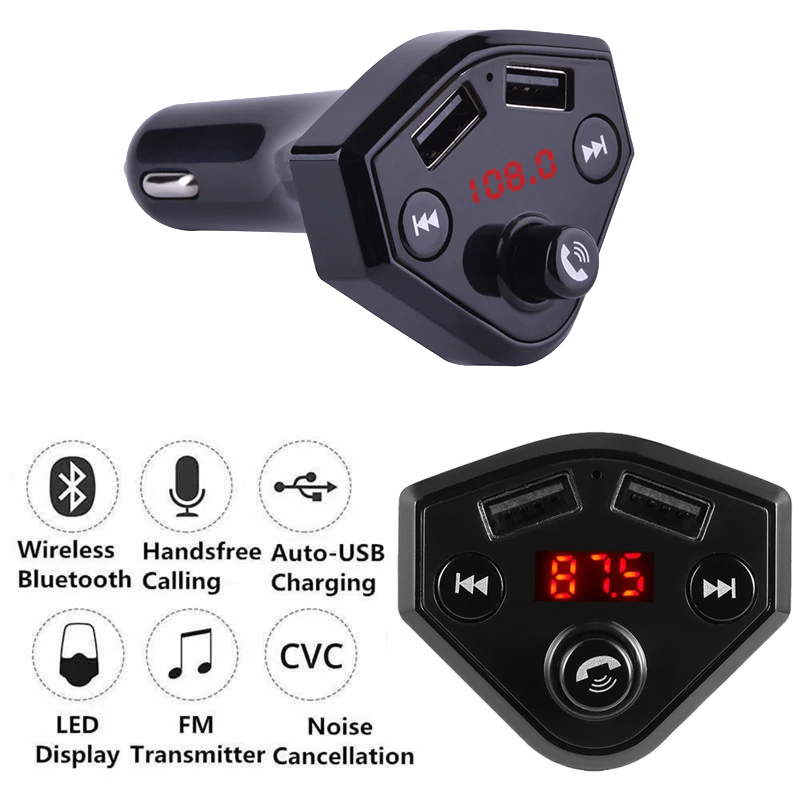 Fm-передатчик, беспроводной Bluetooth, fm-модулятор, громкая связь, автомобильный комплект, ЖК-дисплей, аудио, Автомобильный MP3-плеер, 5 В, 3,1 А, двойной USB, автомобильное зарядное устройство