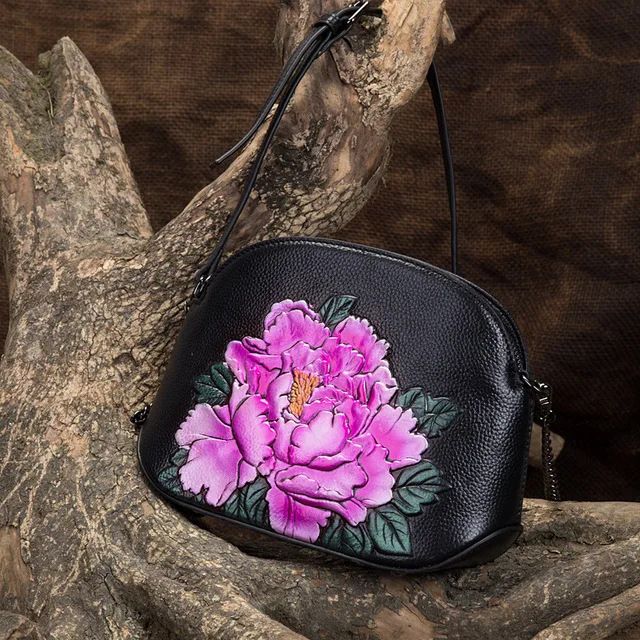 Norbinus натуральная кожа женские сумки через плечо цветы сумочка маленькая тисненая Сумка-тоут кошелек китайский стиль сумка-мессенджер на плечо