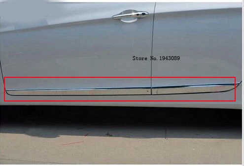

2012 Chrome Side Door Cover Protector Body Molding Trim for 2010 2011 2012 2013 Hyundai Sonata YF I45