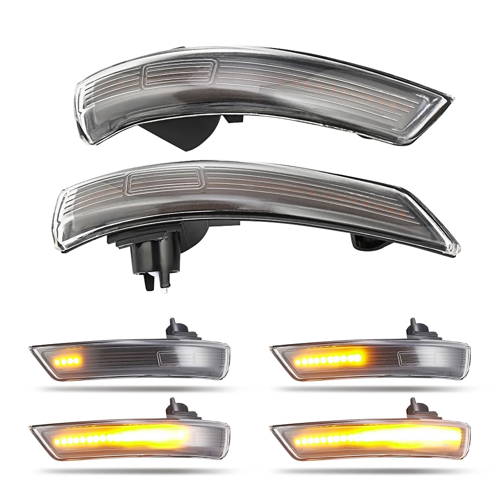 Skup 2pc dynamiczne światło kierunkowskazu LED boczne lustro migacz światła samochodu sekwencyjne lustro włącz światła LED lampy samochodowe dla Ford Focus 08 16