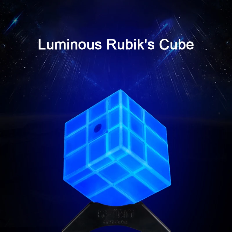 QIYI New Luminous Mirror Cube 3x3 Speed Master For Best Cast Antistress Neo Cube Puzzle Cubo Magico Coated For Children Toys