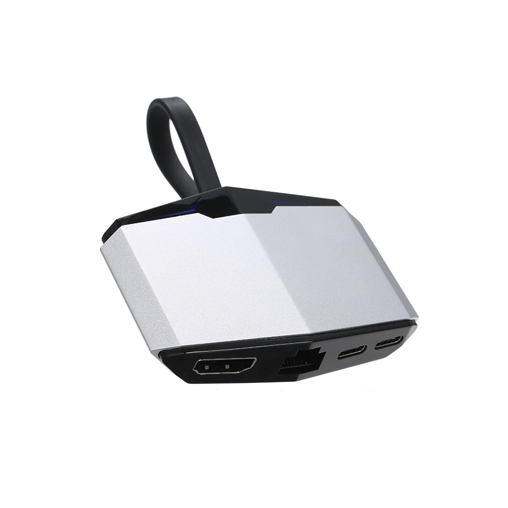 Док станция Type C для HD конвертера Адаптер Ethernet RJ45 двойной USB 3 1 с разъемом 5 мм MacBook
