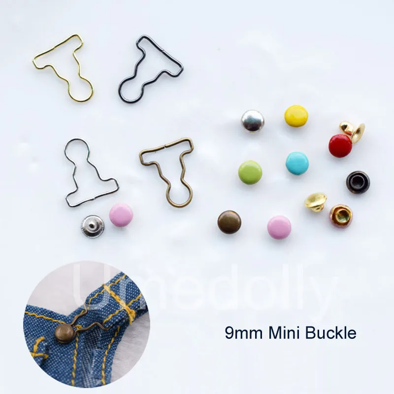 20 компл./Лот Мини 9 мм кукольная одежда DIY металлическая пряжка для 1/6 BJD Blyth Barbies Pullip