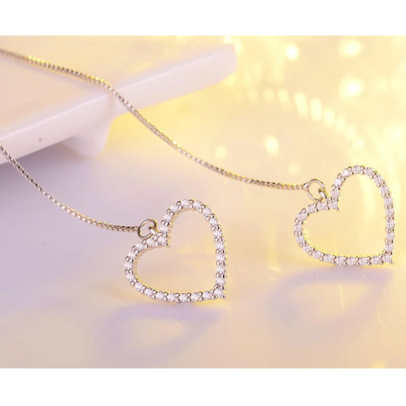 heart cubic zirconia earrings  jewelry (4)