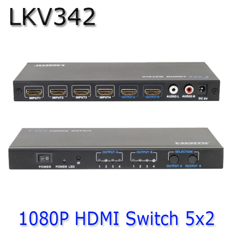 4x2 HDMI Matrix Switch With Remote Control,HDMI Switch,Support 1080P,4