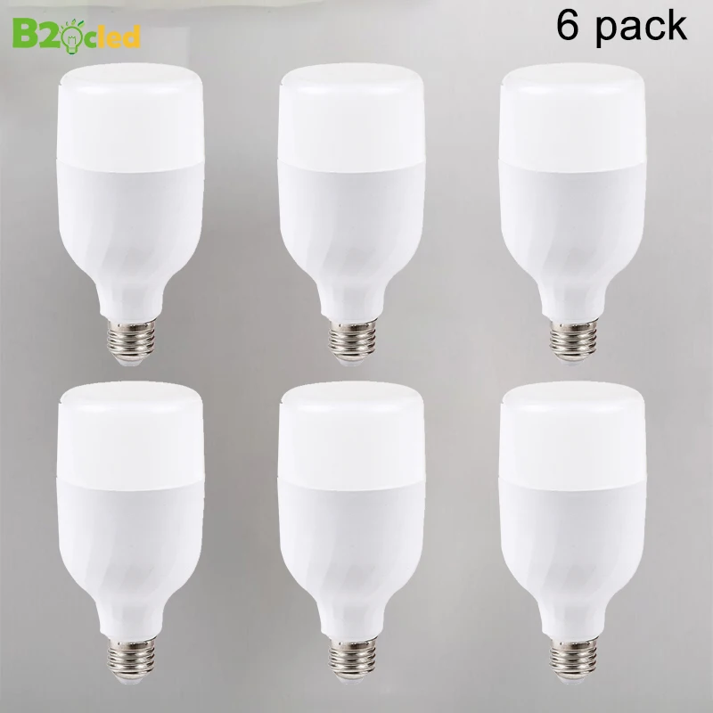 

B2OCLED 6pcs Super Bright LED Bulb E27 led Light bulbs CRI 90 AC 220V 5W 10W 15W 20W 30W 40W Support lamps led Chandelier 6500K