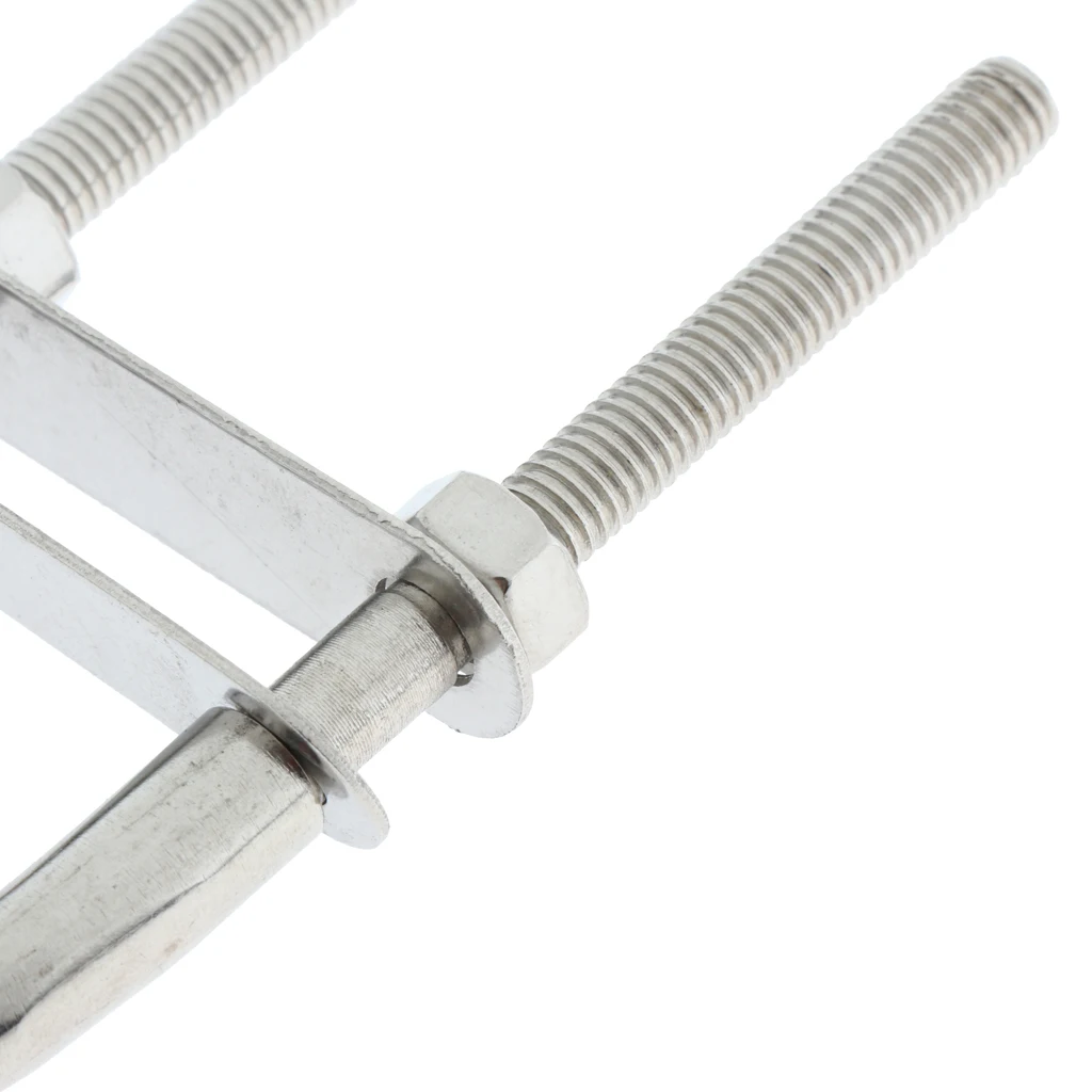 304 Stainless Steel Boat Bow / Stern Eye, U-Bolt, Marine Rigging M6*90