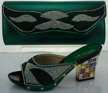 2017 Fashion Italienische Schuhe Mit Passenden Taschen Für Party Hohe qualität African Schuhe Und Taschen Zu Entsprechen Mit Steinen ME2217