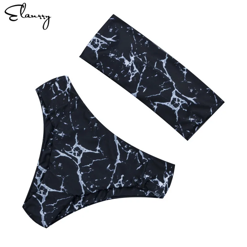 

Women Bandeau Bikini Set Swimwear 2019 Mujer Female Two Pieces Swimsuit High Waist Bikini Women Bathing Suit Biquini Maillot