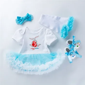 

Baby Clothes Set NewbornTutu Romper Dress Easter Day Egg Rabbit Infant Walkers Headband Outfits Princess Clothing 0-24Months