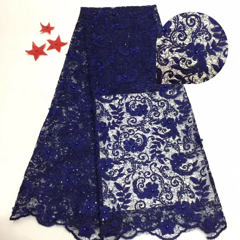 

Top quality Nigerian fabric for party dress new African embroidered lace fabric L-7324 for fashion dress