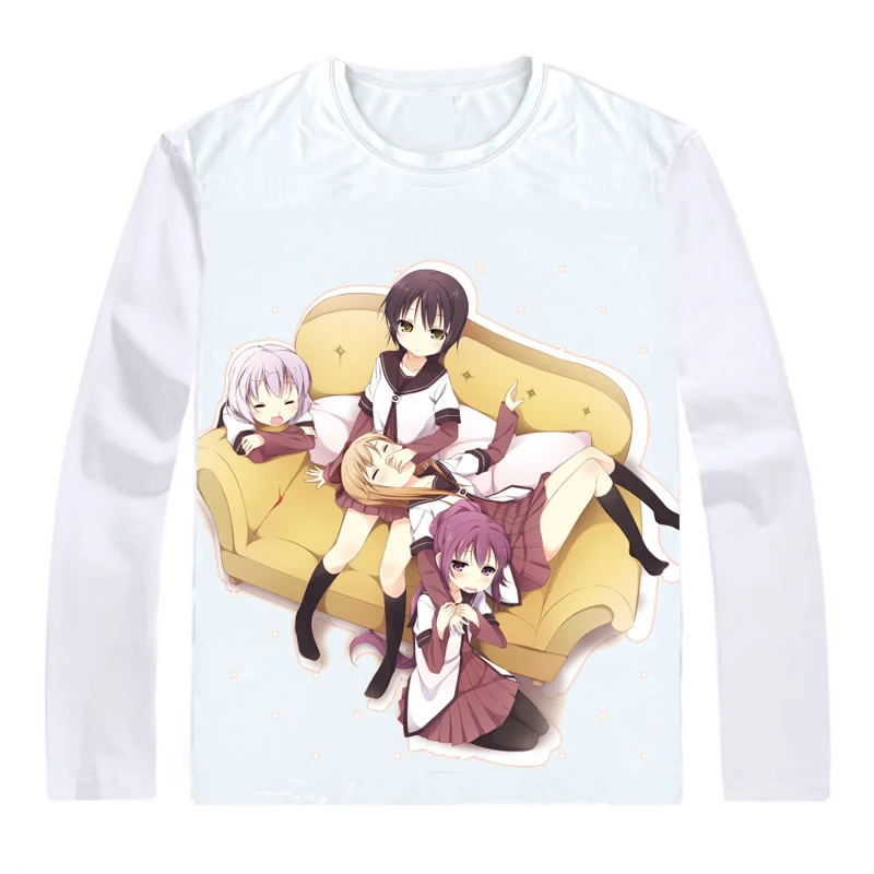 Coolprint Футболка с изображением в стиле аниме yuruyuri спокойный футболки Юрий мульти-стиль с длинными рукавами Akari akaza Yui funami Косплэй рубашки в японском стиле - Цвет: Style 19