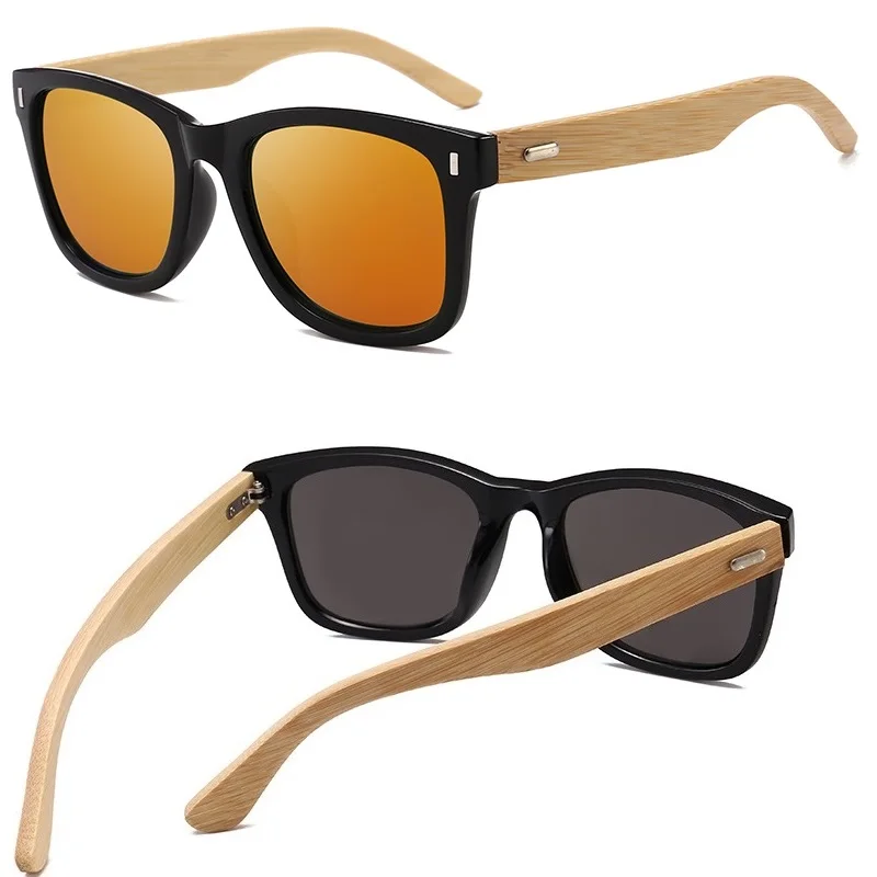 Классические бамбуковые Винтажные Солнцезащитные очки для мужчин и женщин, украшение для ногтей, зеркало для вождения, солнцезащитные очки в стиле ретро, деревянные солнцезащитные очки UV400