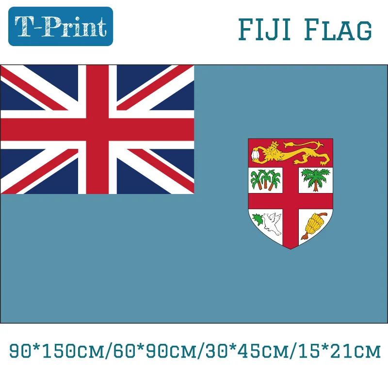 

90*150cm/60*90cm/15*21cm 30*45cm Car Flag Fiji National Flag 3x5ft Flying Flag With Brass Metal Holes For Decoration