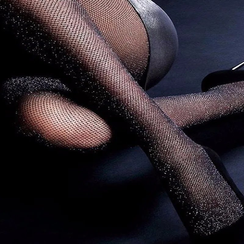 Женские колготки в сеточку, чулки, карнавальные чулки, сексуальные блестящие колготки, блестящие чулки, Calcetines Mujer Collant Femme SW128 - Цвет: black shiny line