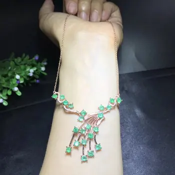 

Qi Xuan_Fashion Jewelry_Colombian Green Stone Fashion Necklaces_S925 Solid Silver Pendant Necklaces_Factory Directly Sales