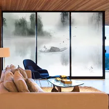 Китайские электростатические матовые стеклянные наклейки на окна, матовая пленка, фольга, светильник для гостиной, спальни, непрозрачные декоративные наклейки на окна