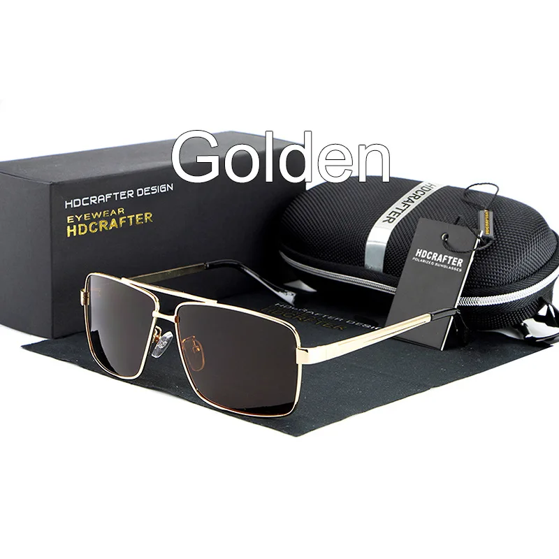 HDCRAFTER Для мужчин, солнцезащитные очки с поляризованными объемными, металлическая оправа, очки для Для мужчин Роскошные Брендовая Дизайнерская обувь зеркальными стеклами oculos Male