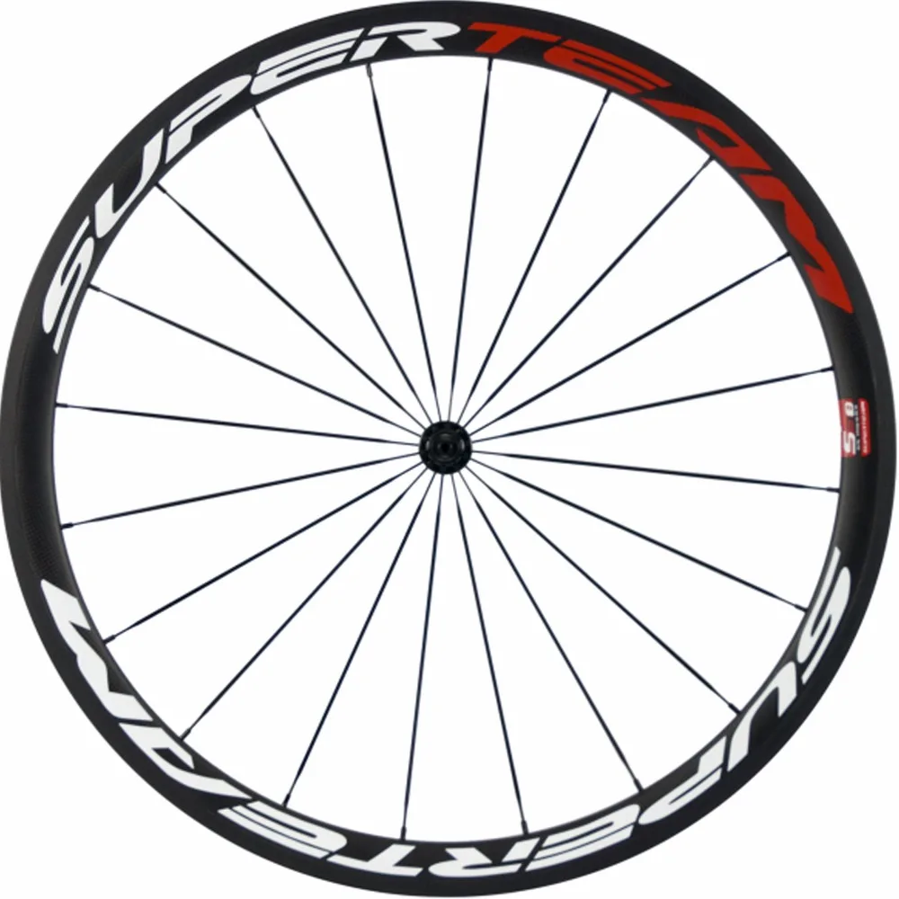 Perfect SUPERTEAM 700C Full Carbon Road Wheelset 38mm Clincher Carbon Wheels China R13 Racing Bicycle Wheel 1