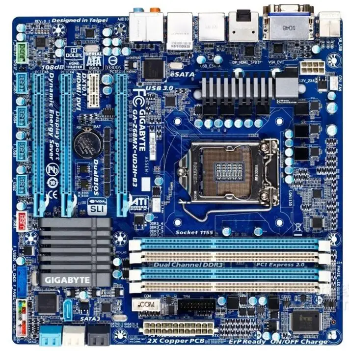 Для Gigabyte GA-Z68MX-UD2H-B3 оригинальная б/у материнская плата для настольного компьютера