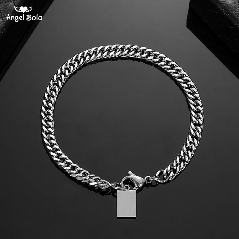 

5.5mm Men's Buddha Bracelet & Bangle 2019 Christmas Gift Stainless Steel Bracelet Silver Color Link Wheat Double Chain Jewelry